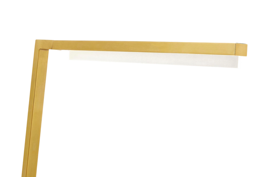 Klee 43" Floor Lamp in Polished Nickel and Marble