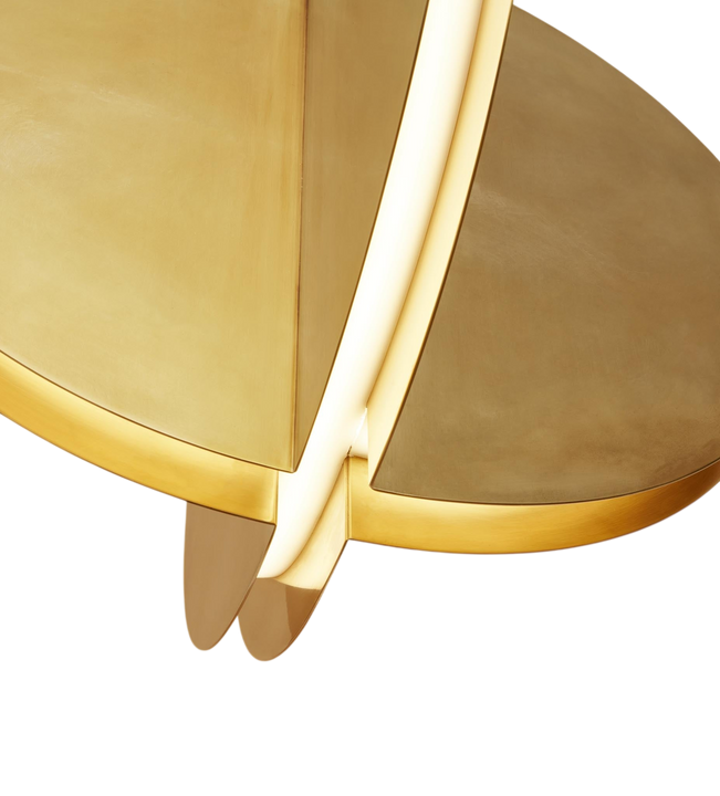 Bau 18" Pendant in Natural Brass