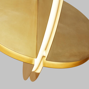 Bau 18" Pendant in Natural Brass