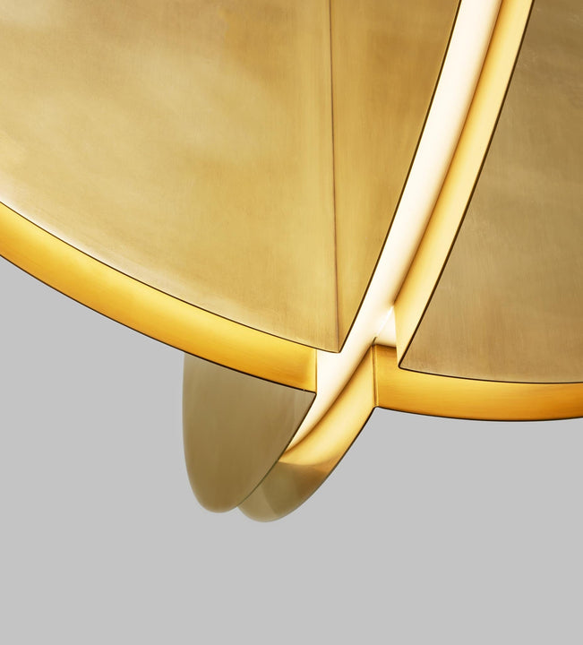 Bau 28" Pendant in Natural Brass