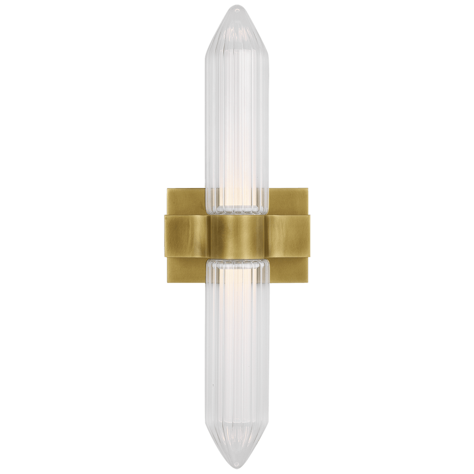 Langston Medium Bath Sconce, a premium Decorative light by Visual Comfort & Co. Close - up image of its design.
