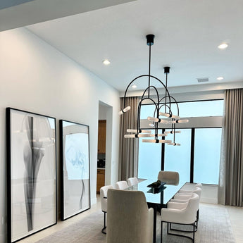 Calumn 6 - Light Chandelier, a premium Chandelier light by Visual Comfort & Co. Close - up image of its design.