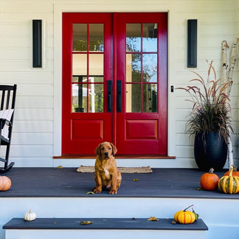 Aspen 26" Outdoor Wall Sconce, a premium Wall light by Visual Comfort & Co. Close - up image of its design.