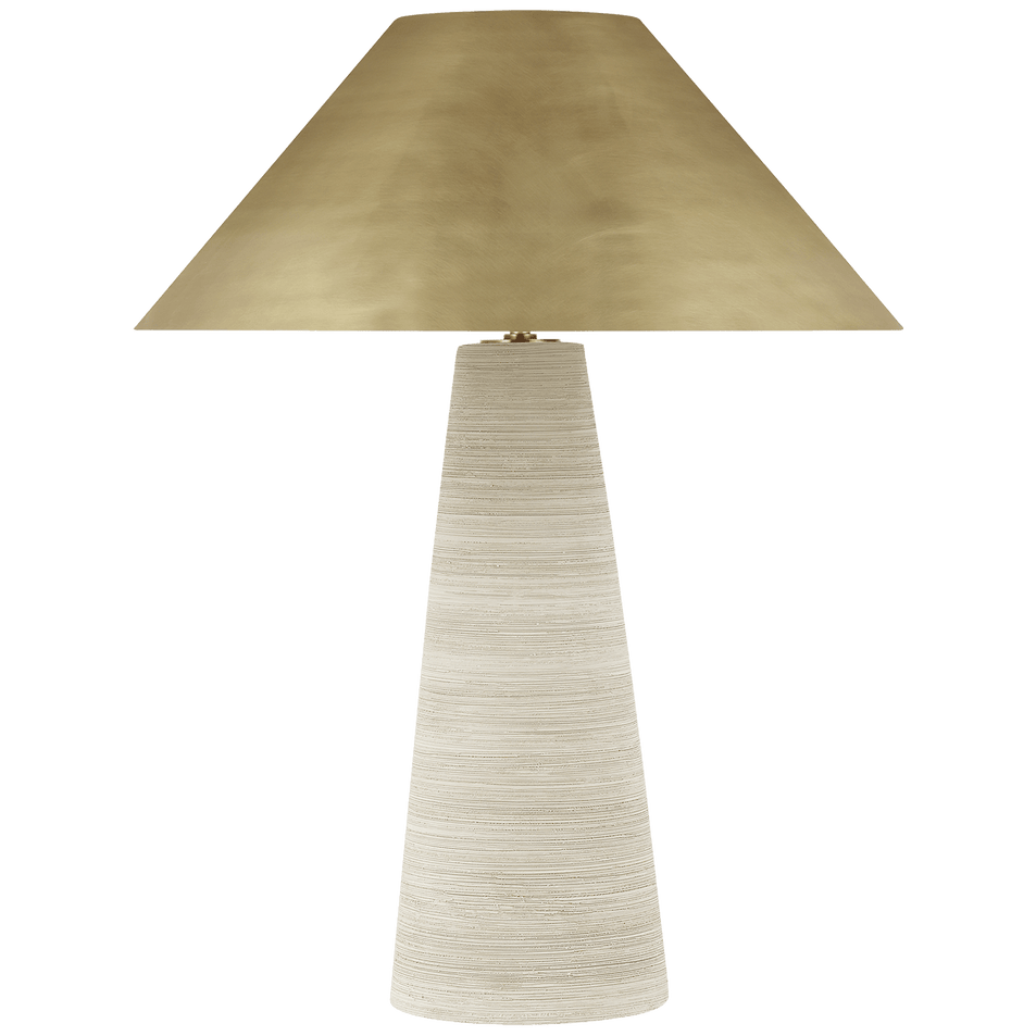 Karam Large Table Lamp, a premium Decorative light by Visual Comfort & Co. Close - up image of its design.