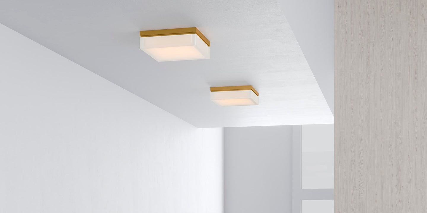 Boxie Large Flush Mount in Satin Nickel