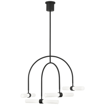 Calumn 4-Light Chandelier in Nightshade Black