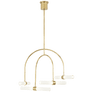 Calumn 4-Light Chandelier in Natural Brass