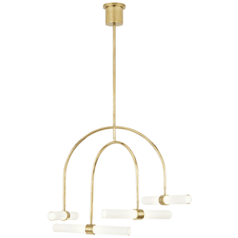 Calumn 4-Light Chandelier in Natural Brass