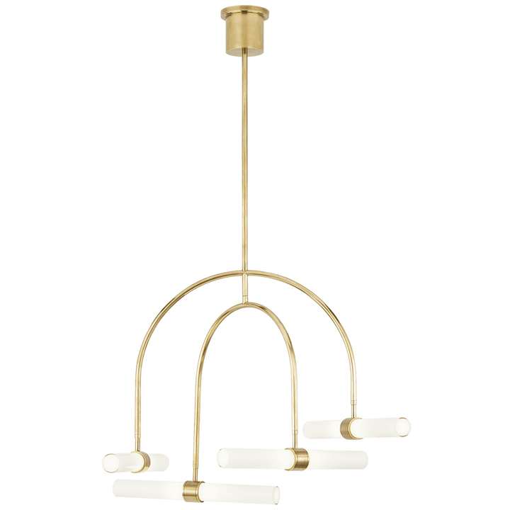 Calumn 4-Light Chandelier in Natural Brass