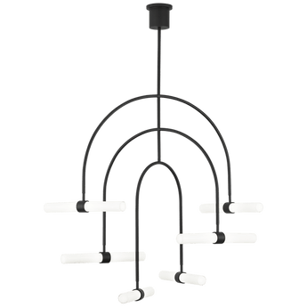 Calumn 6-Light Chandelier in Nightshade Black