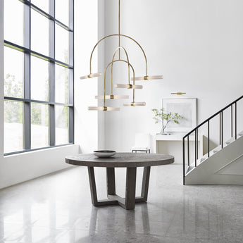 Calumn 6-Light Chandelier in Natural Brass