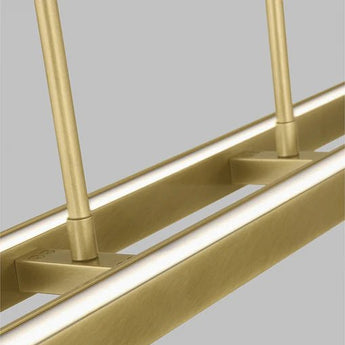 Stagger 2 60 Linear Suspension, a premium Linear light by Visual Comfort & Co. Close - up image of its design.