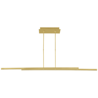 Stagger 2 60 Linear Suspension in Natural Brass