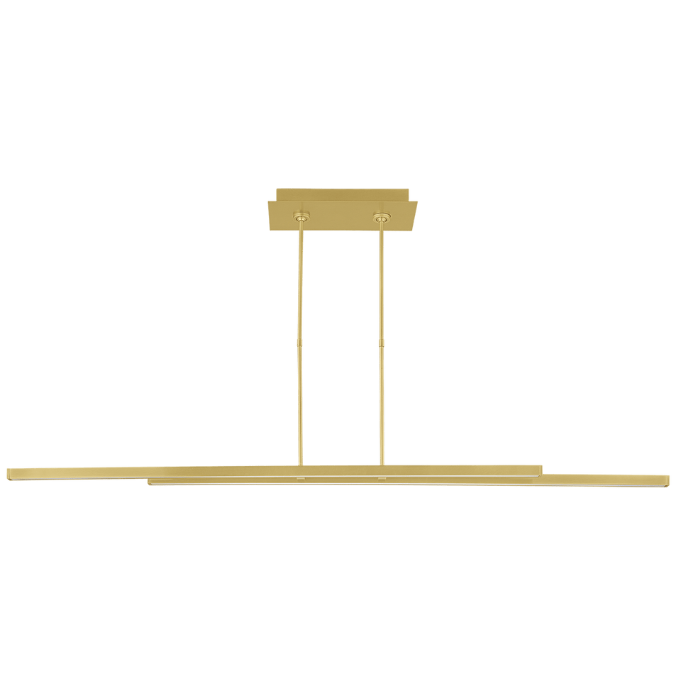 Stagger 2 60 Linear Suspension in Natural Brass