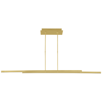 Stagger 2 60 Linear Suspension in Natural Brass