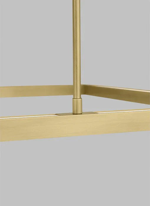 Stagger Halo 84 Linear Suspension, a premium Linear light by Visual Comfort & Co. Close - up image of its design.