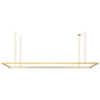 Stagger Halo 84 Linear Suspension in Natural Brass