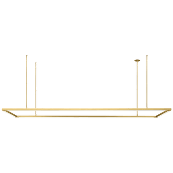 Stagger Halo 84 Linear Suspension in Natural Brass