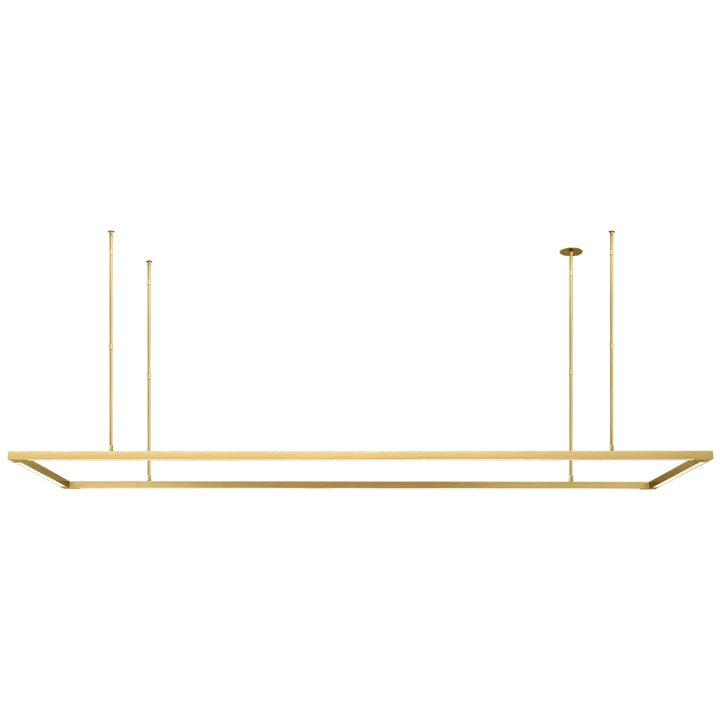 Stagger Halo 84 Linear Suspension in Natural Brass