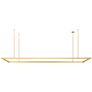 Stagger Halo 84 Linear Suspension in Natural Brass