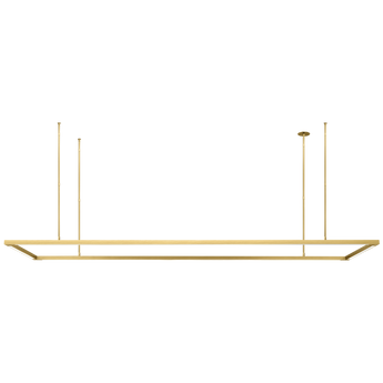 Stagger Halo 84 Linear Suspension in Natural Brass