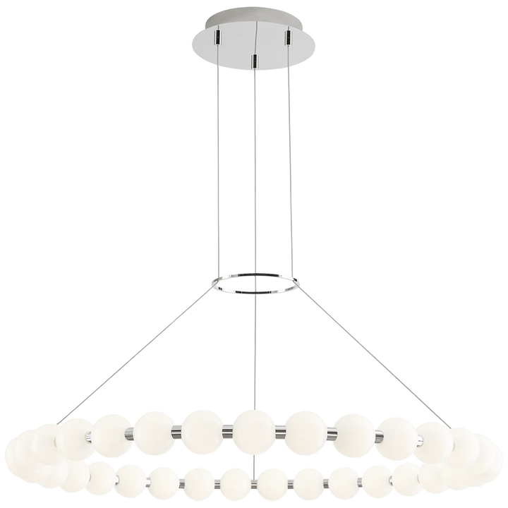 Orbet 36 Chandelier, a premium light by Visual Comfort & Co. Close - up image of its design.