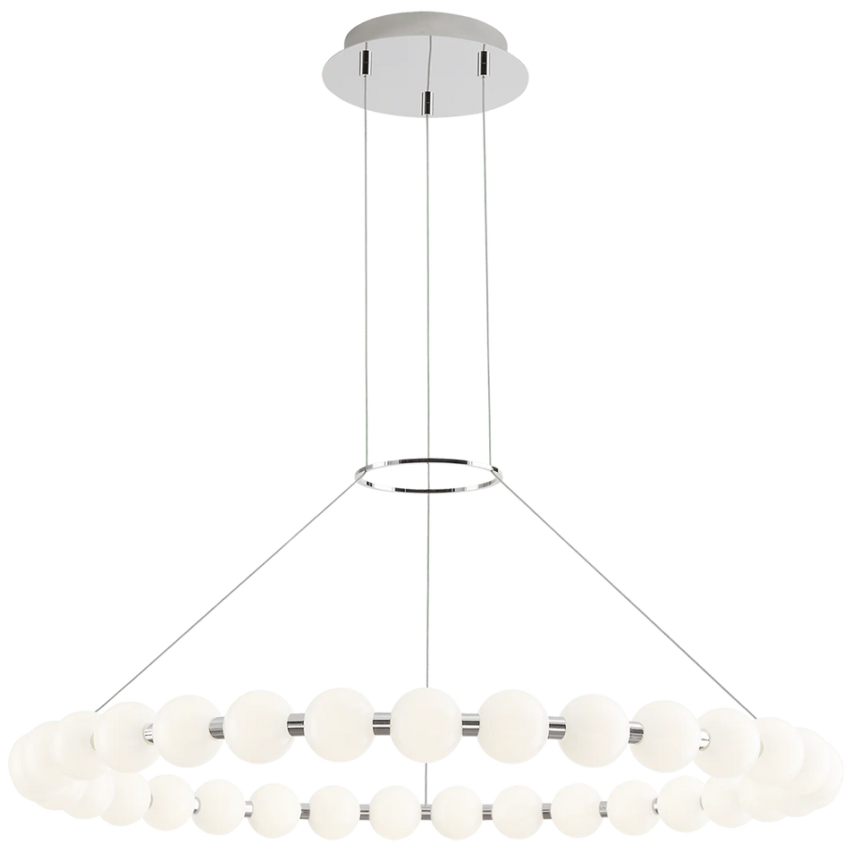 Orbet 36 Chandelier, a premium light by Visual Comfort & Co. Close - up image of its design.