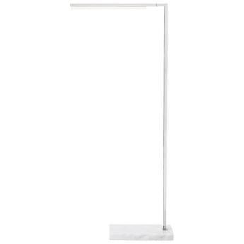 Klee 43" Floor Lamp in Polished Nickel and Marble