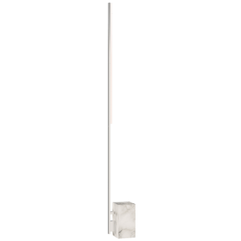 Klee 70" Floor Lamp in Polished Nickel and Marble