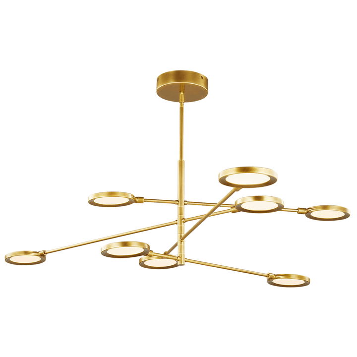 Spectica 6 Chandelier in Plated Brass