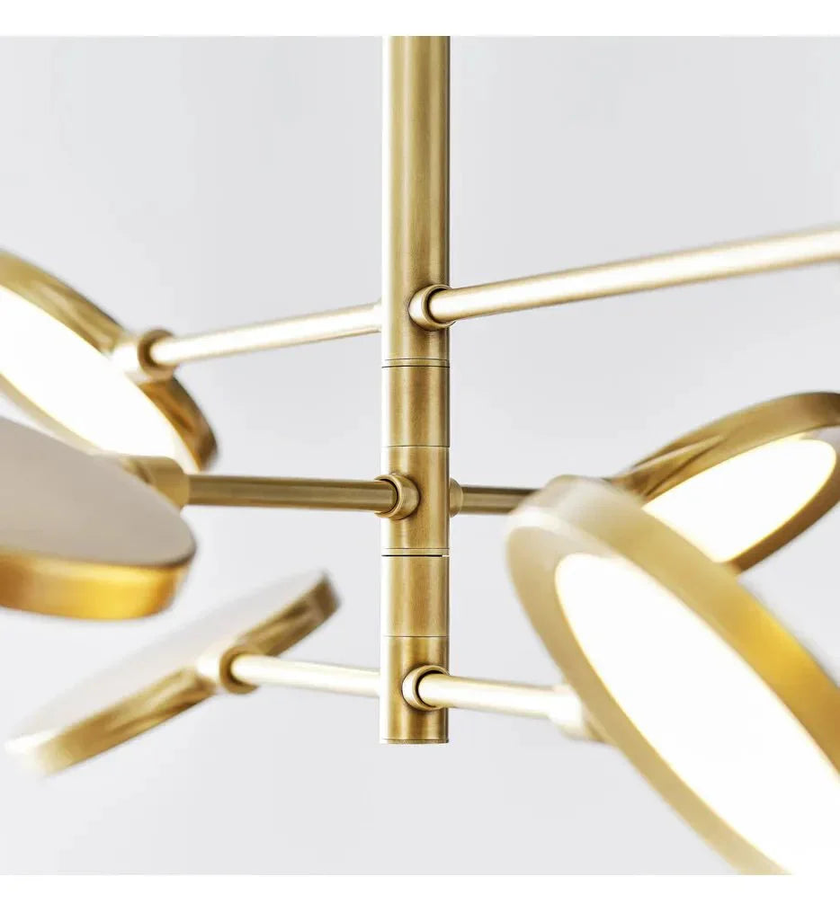 Spectica 6 Chandelier, a premium Chandelier light by Visual Comfort & Co. Close - up image of its design.