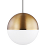 Akova Grande Pendant in Aged Brass and Bright Brass