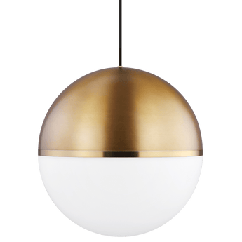 Akova Grande Pendant in Aged Brass and Bright Brass