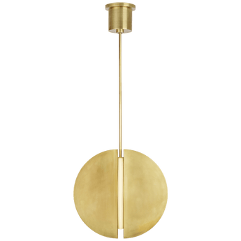 Bau 18" Pendant in Natural Brass