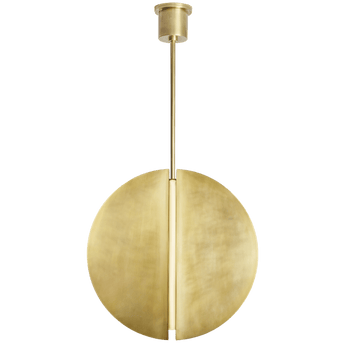 Bau 28" Pendant in Natural Brass