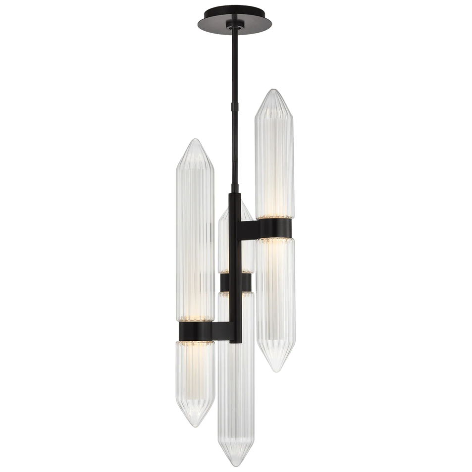 Langston Large Pendant, a premium Pendant light by Visual Comfort & Co. Close - up image of its design.