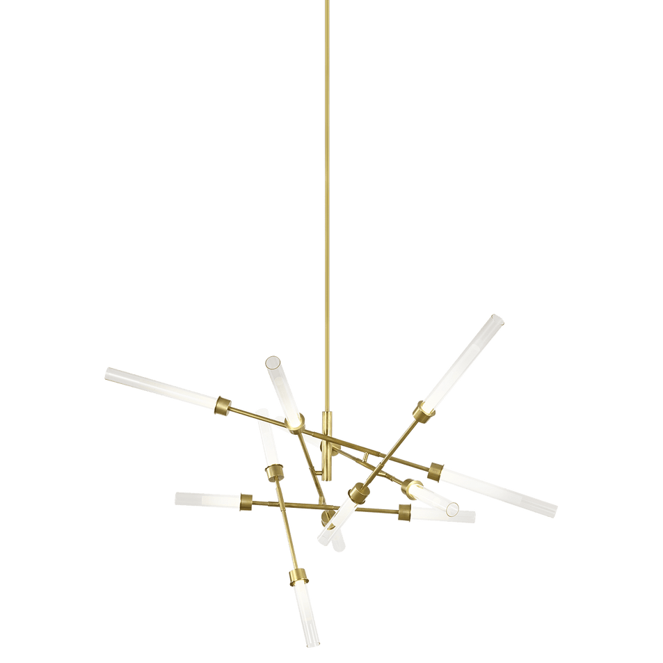 Linger 12 - Light Abstract Chandelier, a premium Chandelier light by Visual Comfort & Co. Close - up image of its design.