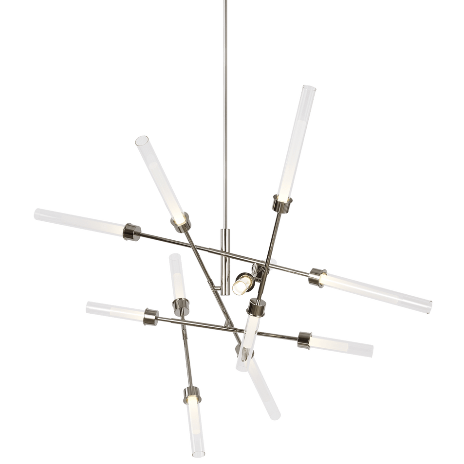Linger 12 - Light Abstract Chandelier, a premium Chandelier light by Visual Comfort & Co. Close - up image of its design.