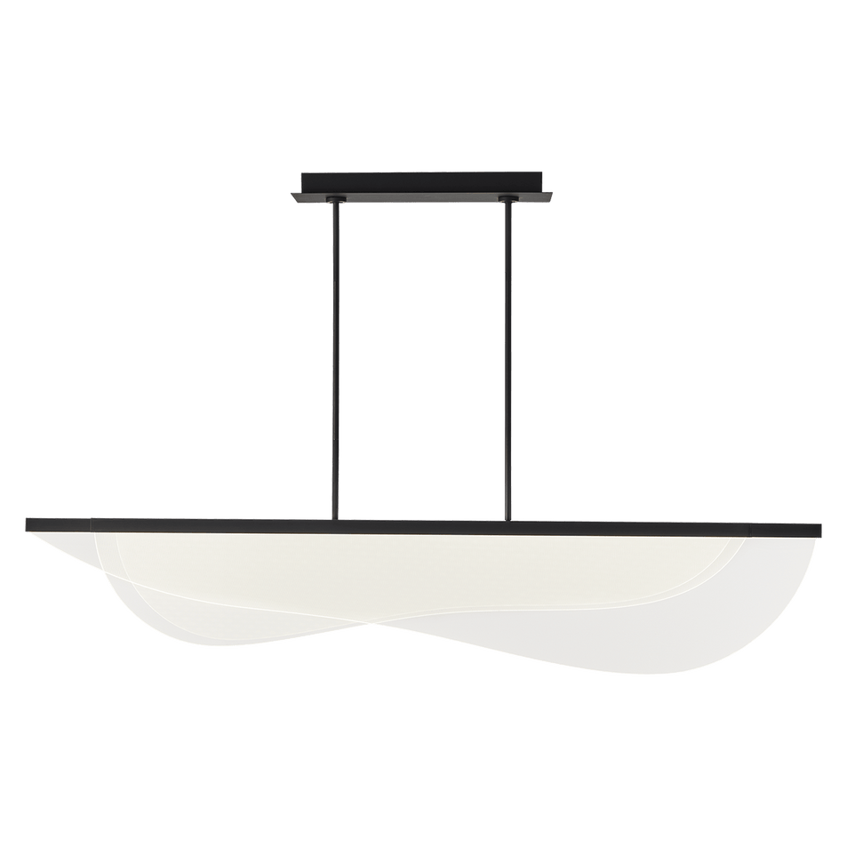 Nyra 60 Linear Suspension, a premium Linear light by Visual Comfort & Co. Close - up image of its design.