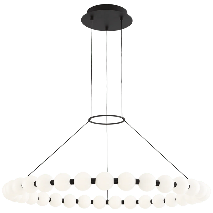 Orbet 36 Chandelier, a premium light by Visual Comfort & Co. Close - up image of its design.