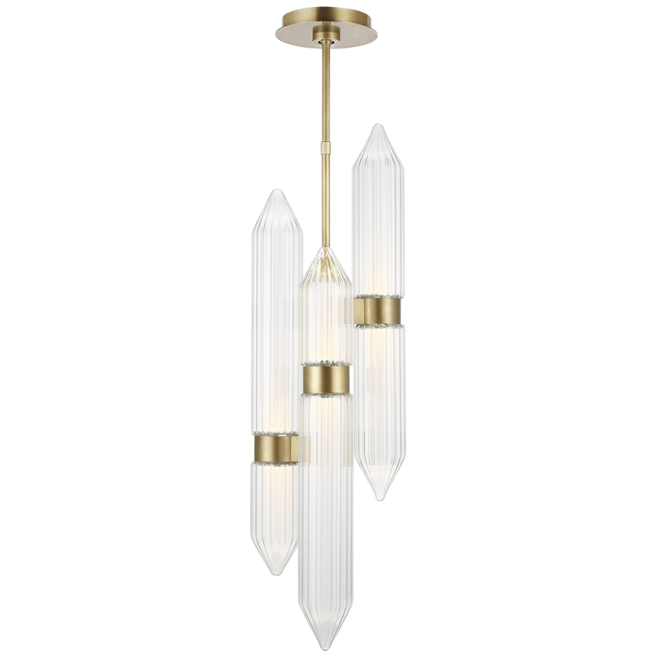 Langston Large Pendant, a premium Pendant light by Visual Comfort & Co. Close - up image of its design.