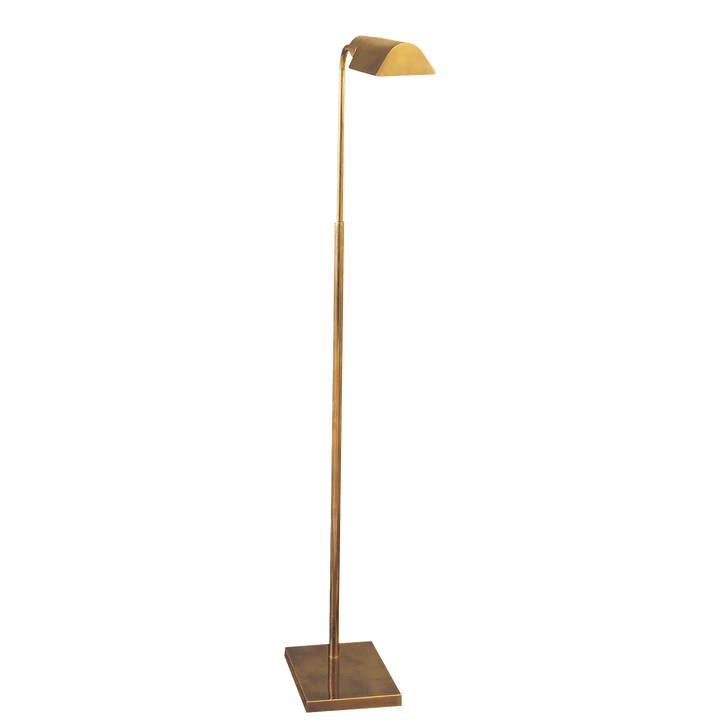 Studio Adjustable Floor Lamp in Hand-Rubbed Antique Brass