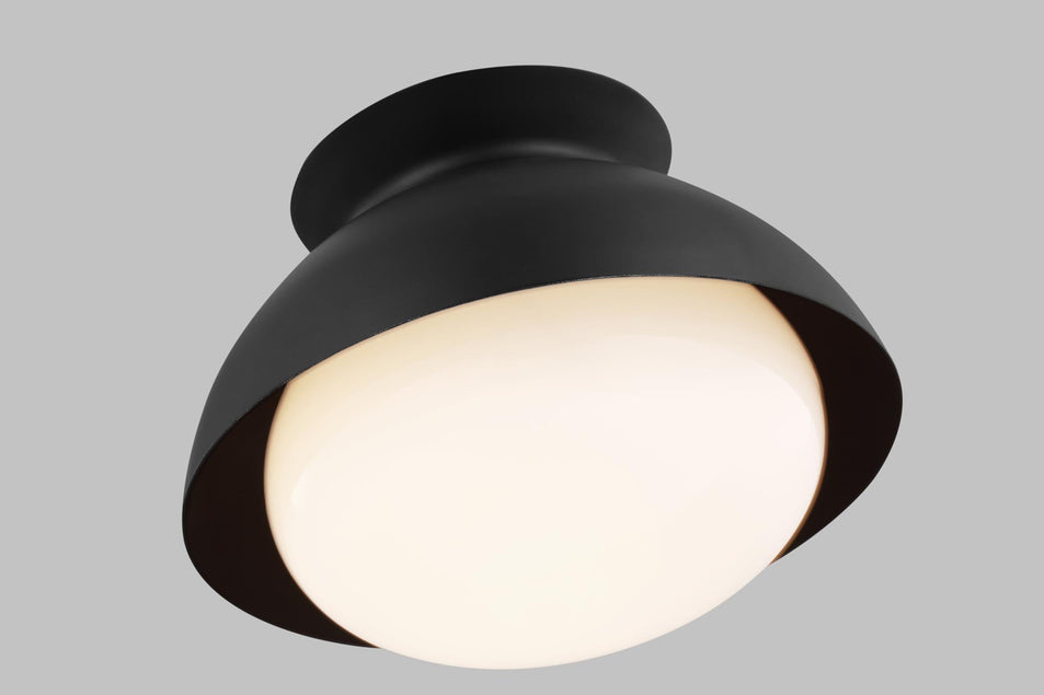 Lucerne One Light Flush Mount, a premium Flush Mount light by Visual Comfort & Co. Close - up image of its design.