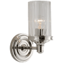 Ava Single Sconce in Polished Nickel with Crystal