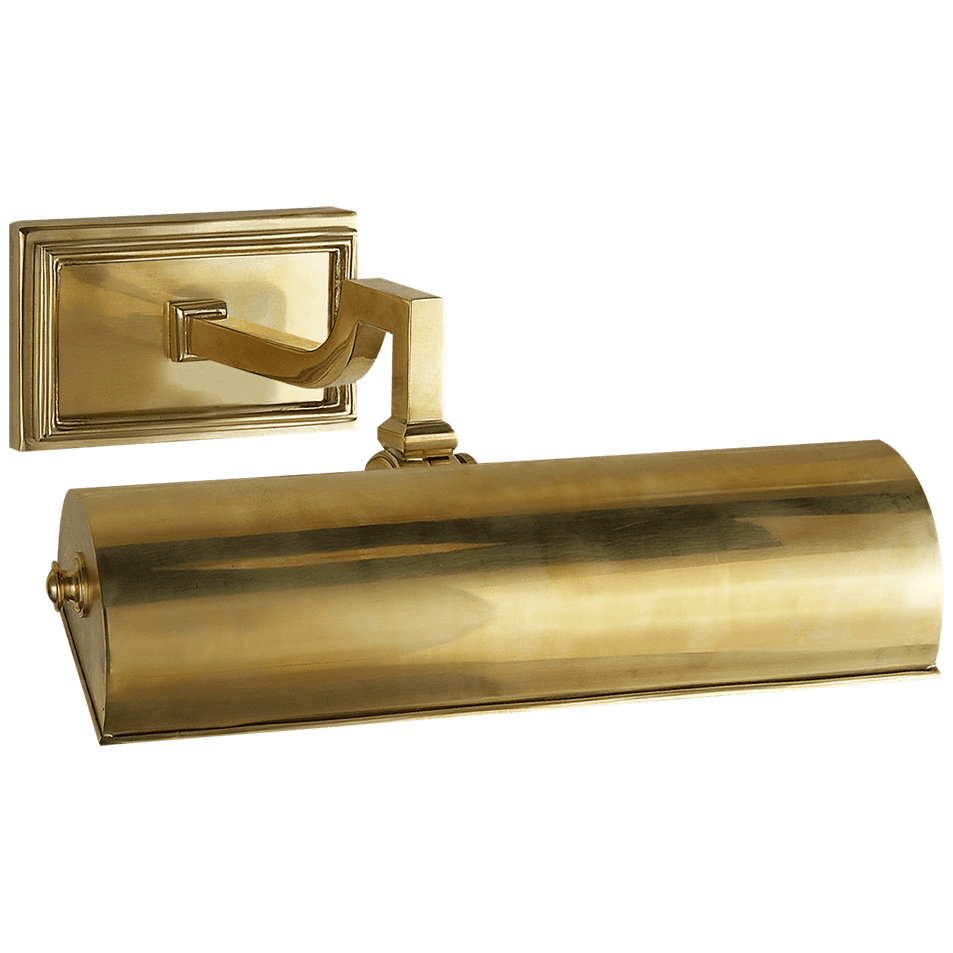 Dean 9" Picture Light in Natural Brass