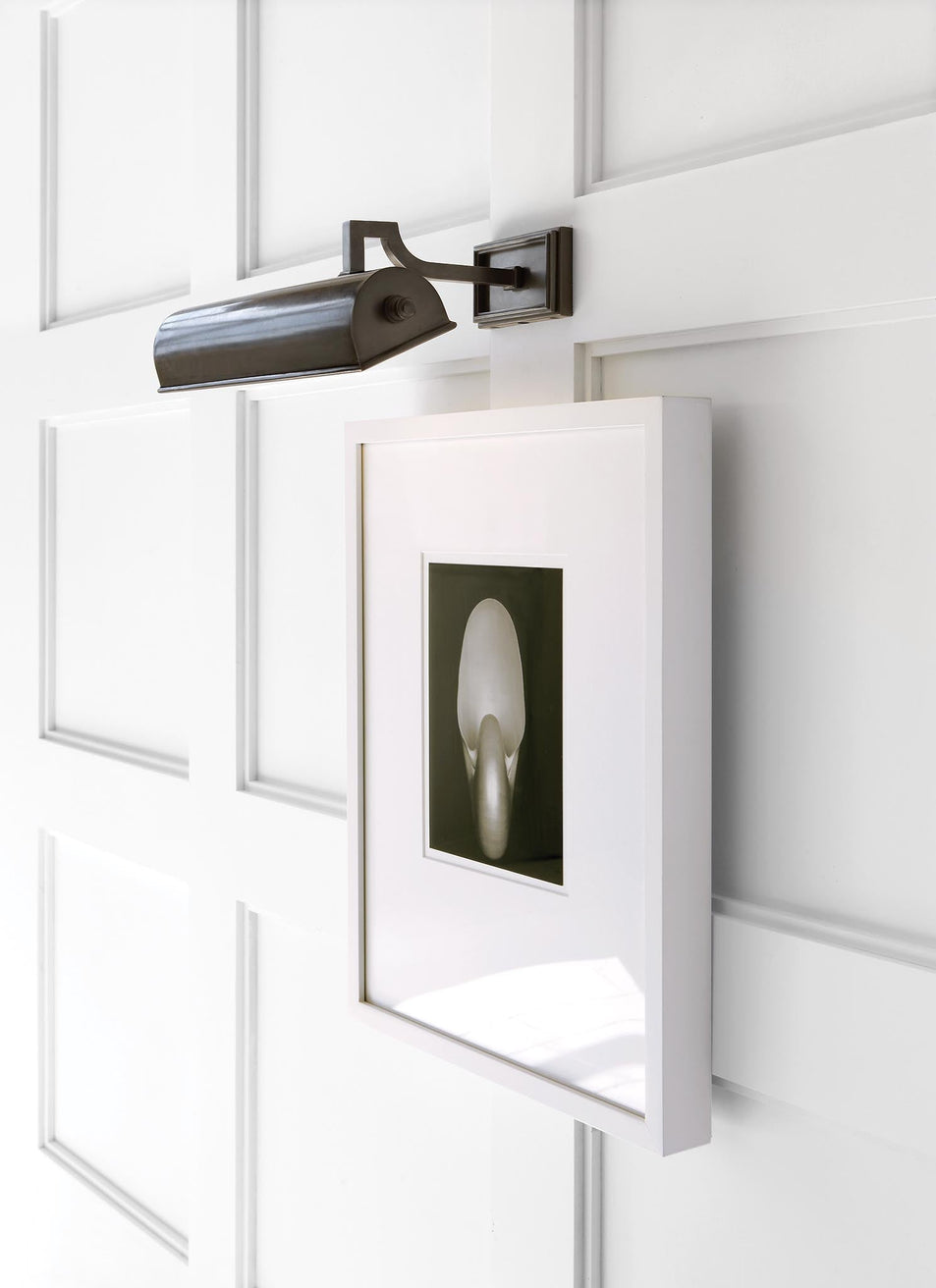 Dean 12" Picture Light, a premium Picture light by Visual Comfort. Close - up image of its design.