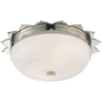 Rachel Small Flush Mount in Polished Nickel with White Glass