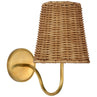 Hand-Rubbed Antique Brass / Natural Wicker