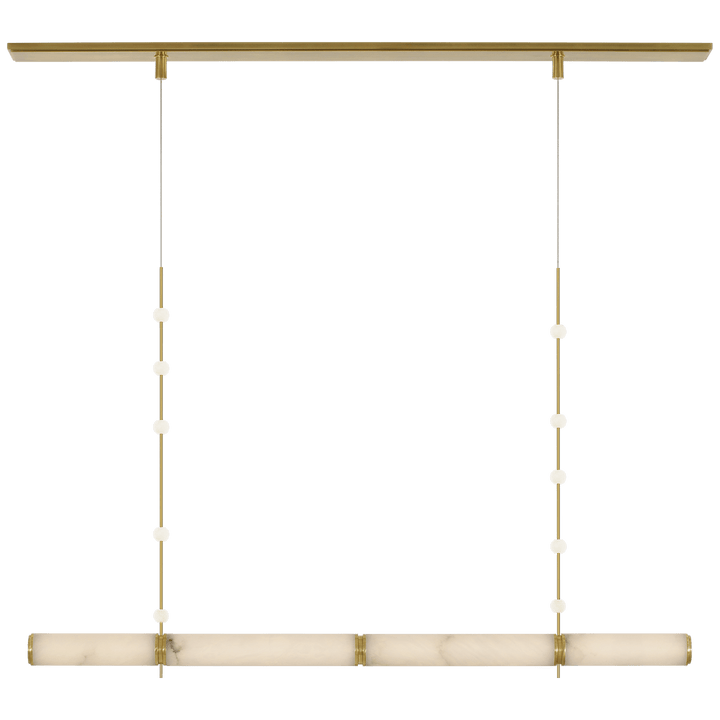 Marcell 56" Linear Chandelier, a premium Linear light by Visual Comfort & Co. Close - up image of its design.