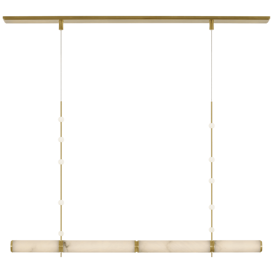 Marcell 56" Linear Chandelier, a premium Linear light by Visual Comfort & Co. Close - up image of its design.